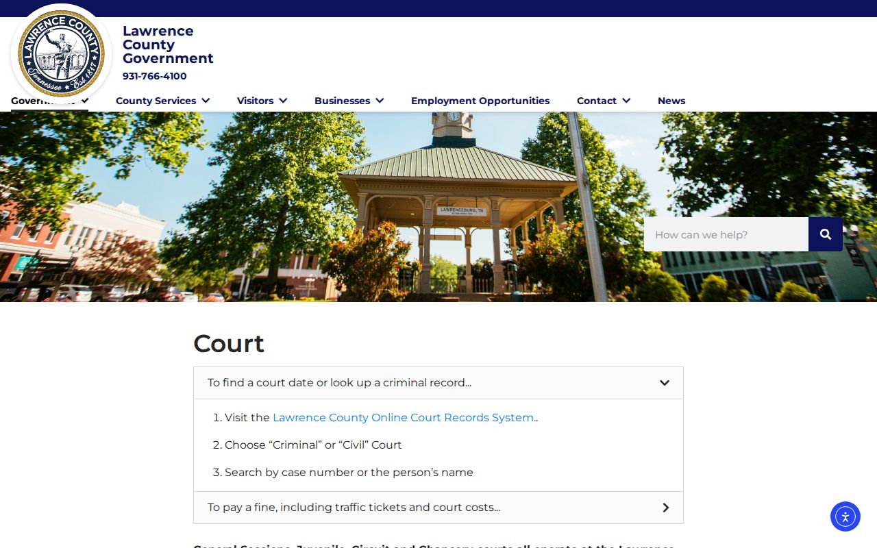 Lawrence County criminal court cases jurisdiction guide